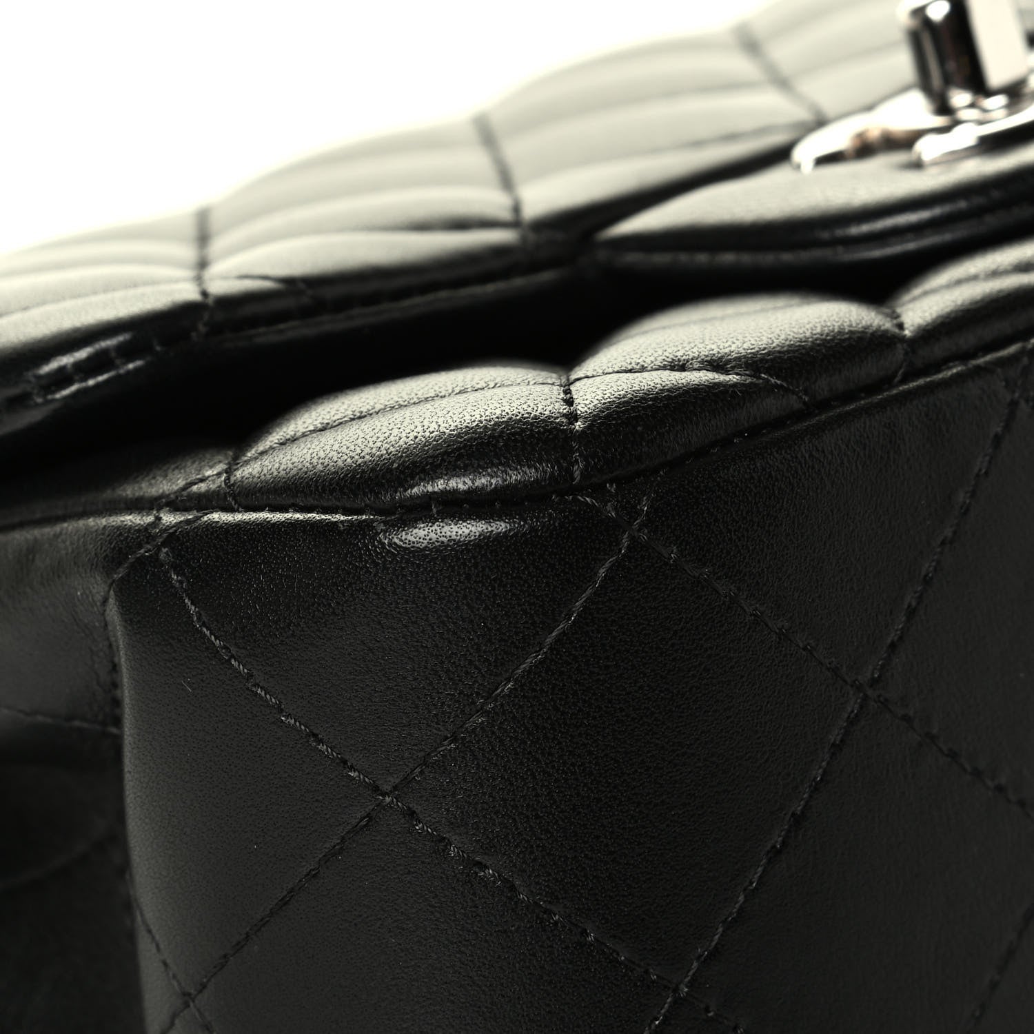 Chanel Lambskin Quilted Mini Square Flap Black 5 of 6
