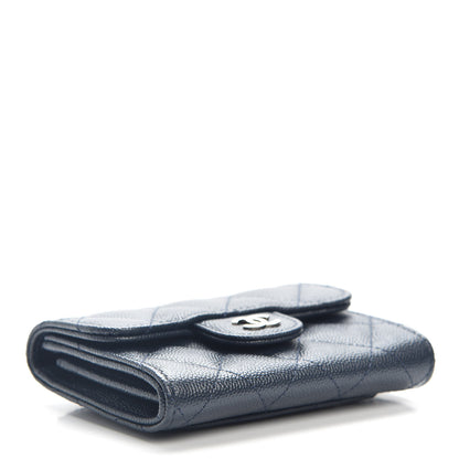 Chanel Caviar Quilted Flap Card Holder Wallet Navy 3 of 4
