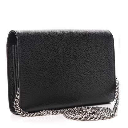 Gucci Calfskin Mini Dionysus Chain Wallet Black 3 of 11