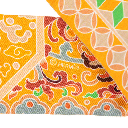 Hermes Silk Collections Imperiales Twilly Bouton D'Or Miel Vert 3 of 5