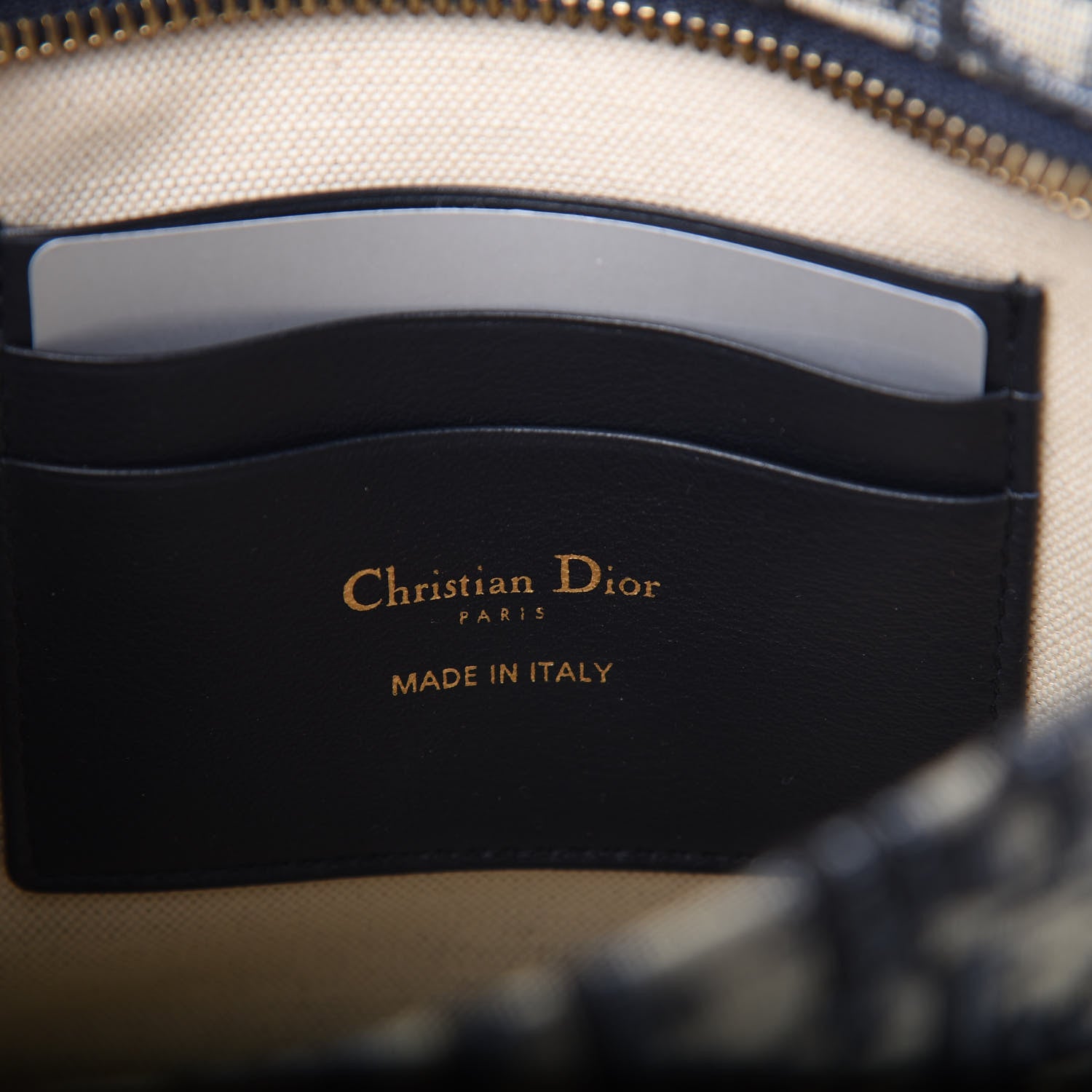 Christian Dior Oblique Zipped Pouch Clutch Blue 6 of 8