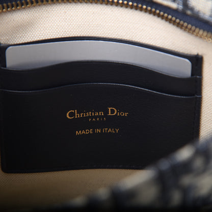 Christian Dior Oblique Zipped Pouch Clutch Blue 6 of 8