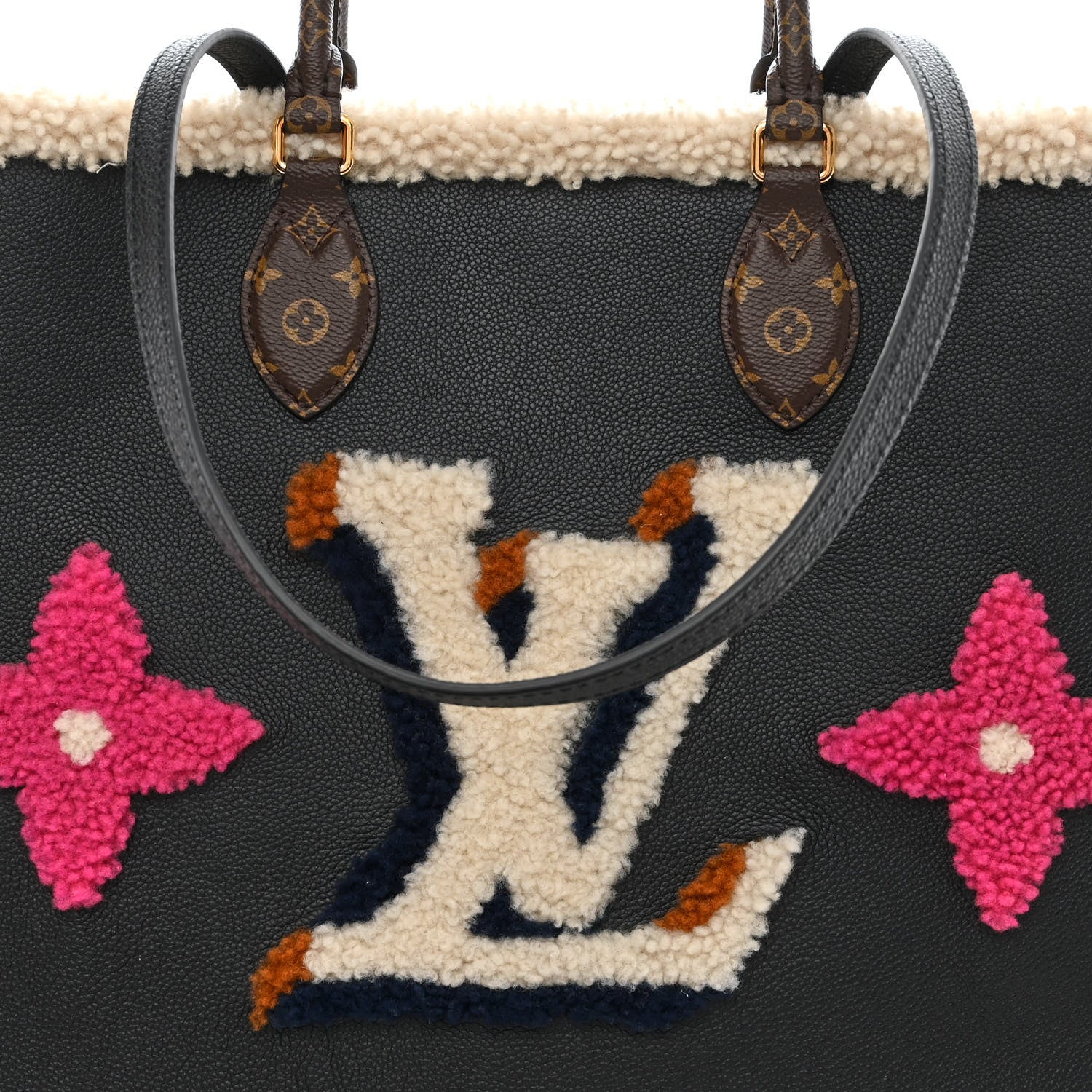 Louis Vuitton Calfskin Monogram Teddy Onthego GM Black 8 of 10