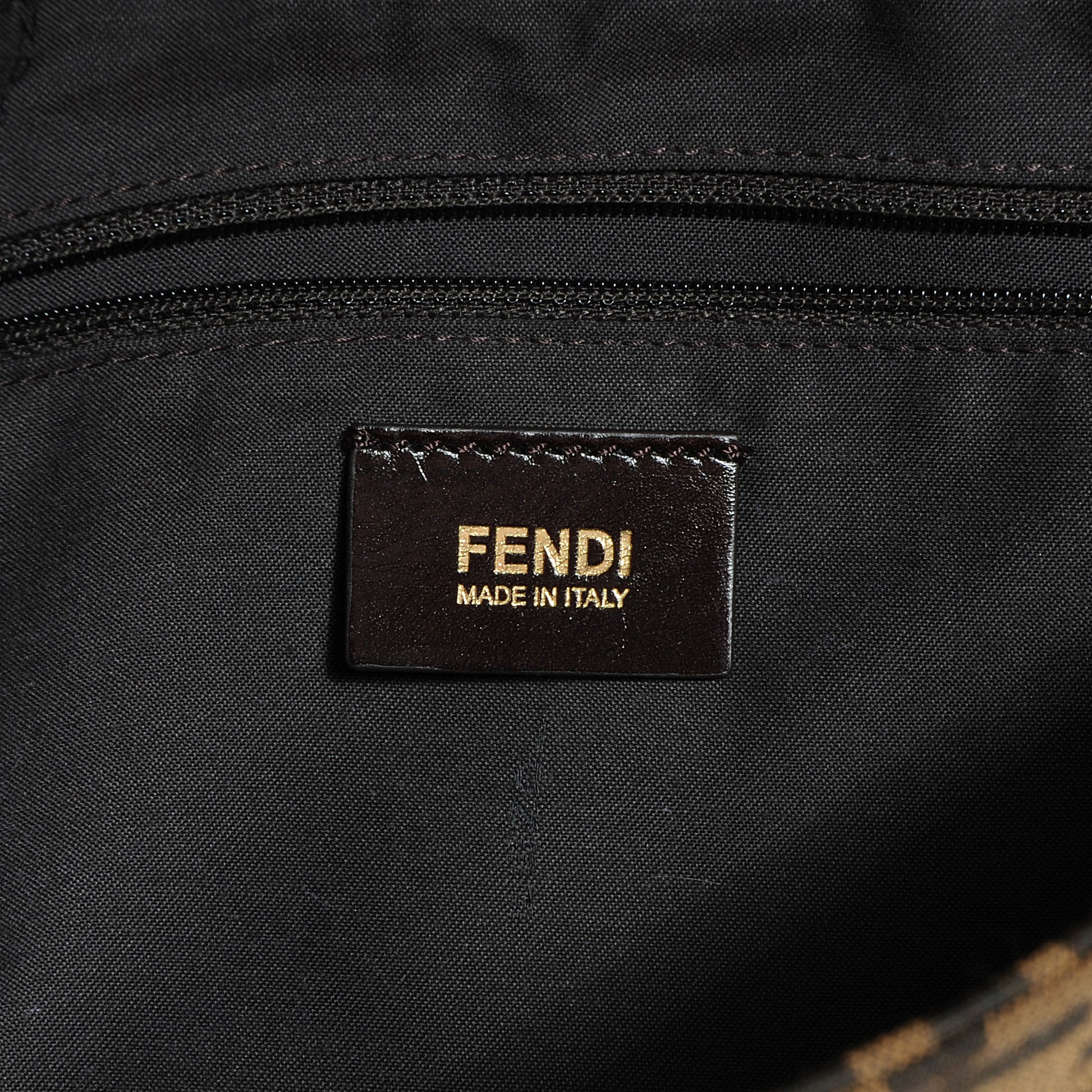 Fendi Zucca Patent Large Mia Shoulder Flap Tobacco 6 of 7