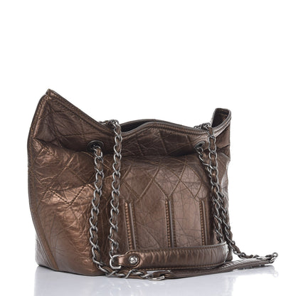 Chanel Metallic Aged Calfskin Small Shopping In Moscow Tote Bronze 3 of 11