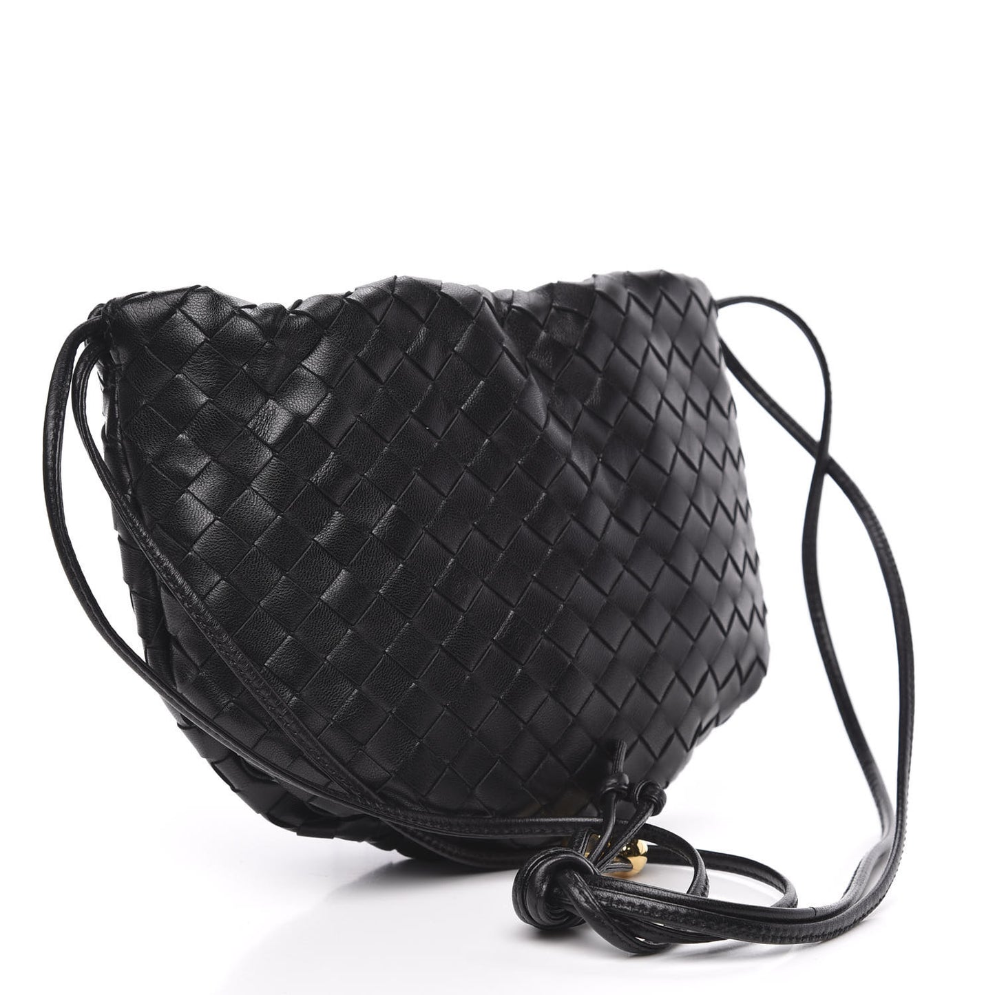 Nappa Intrecciato Mini Bulb Black