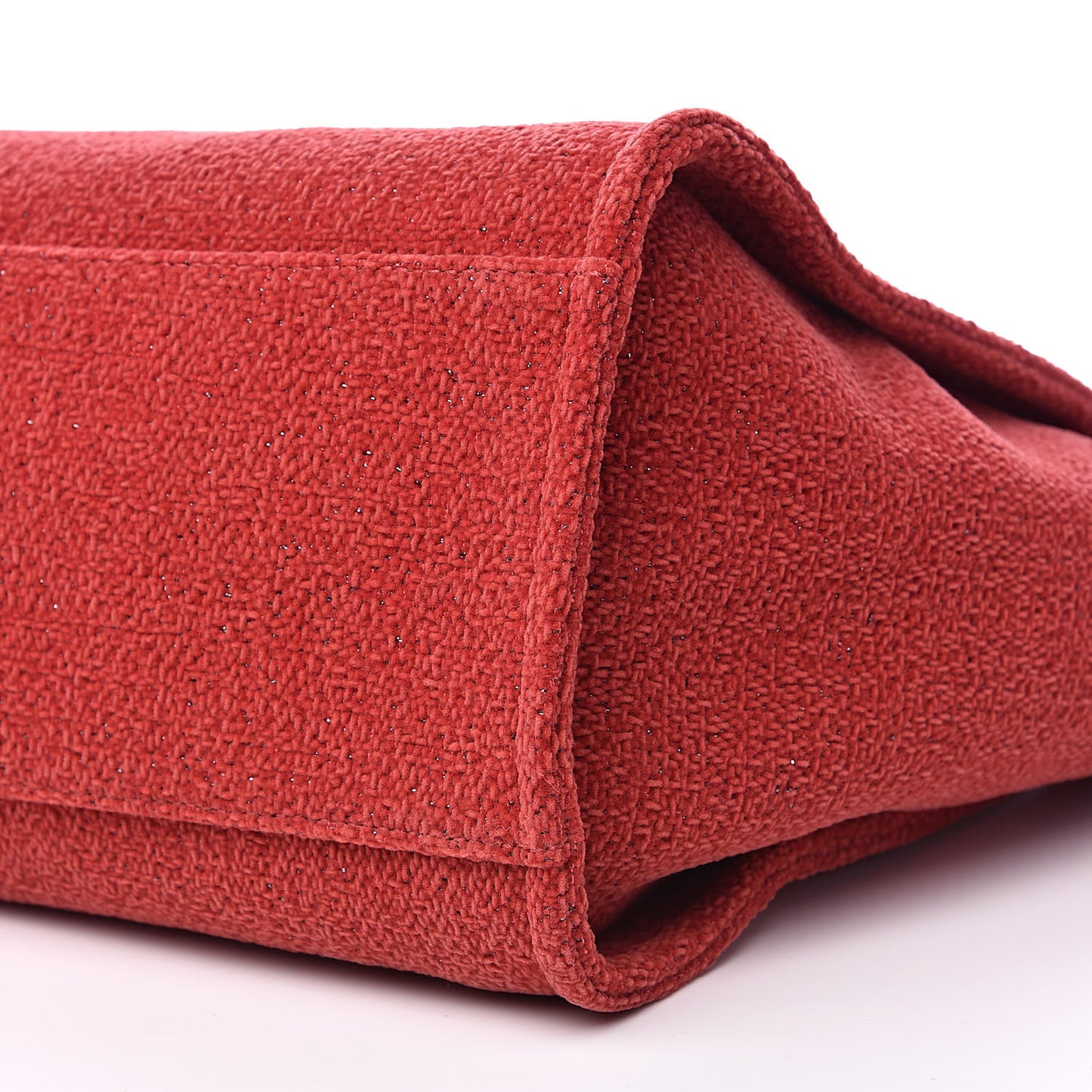 Lurex Boucle Large Deauville Tote Red