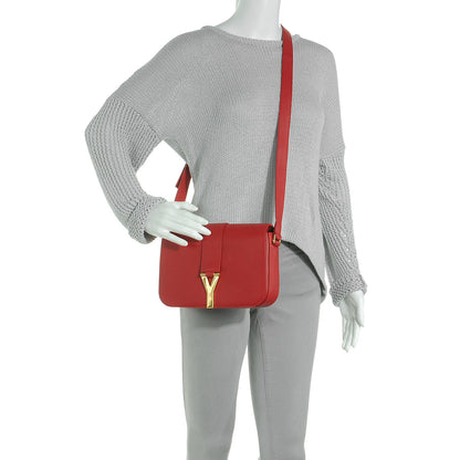 Saint Laurent Leather Classic Y Satchel Red 2 of 9