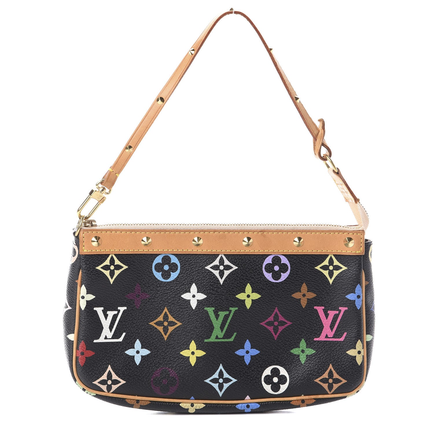 Louis Vuitton Monogram Multicolor Pochette Accessories Black 1 of 8