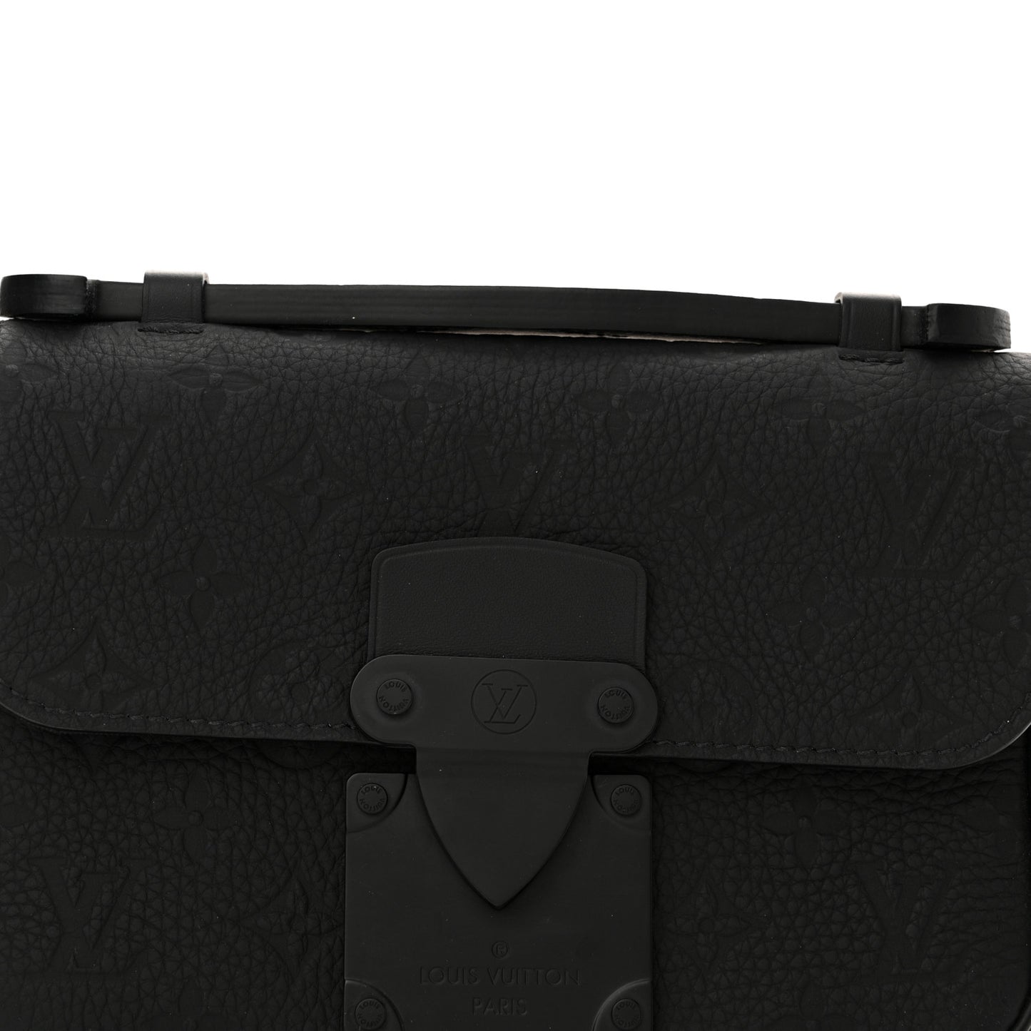 Taurillon Monogram S Lock Sling Bag Black