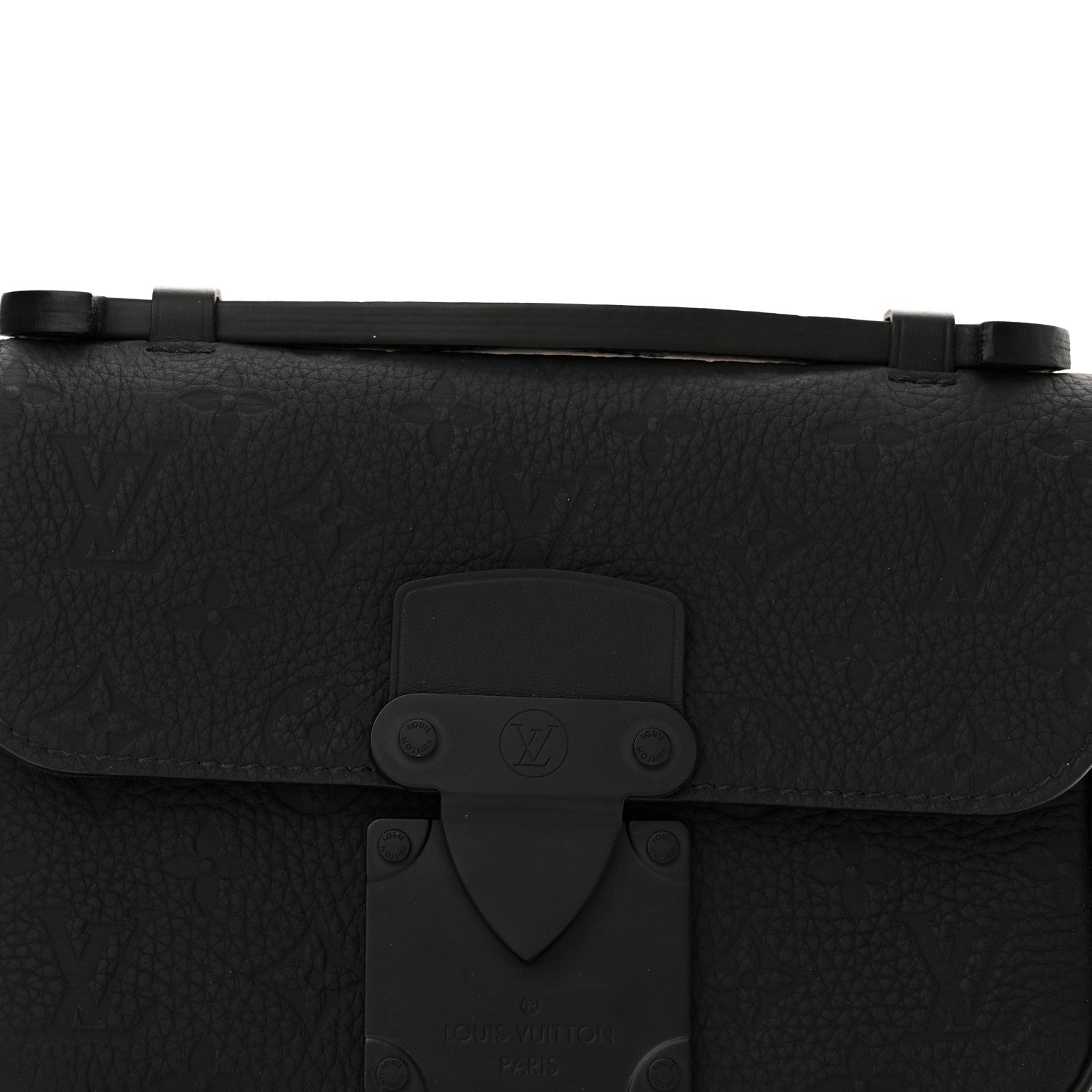 Louis Vuitton Taurillon Monogram S Lock Sling Bag Black 7 of 10