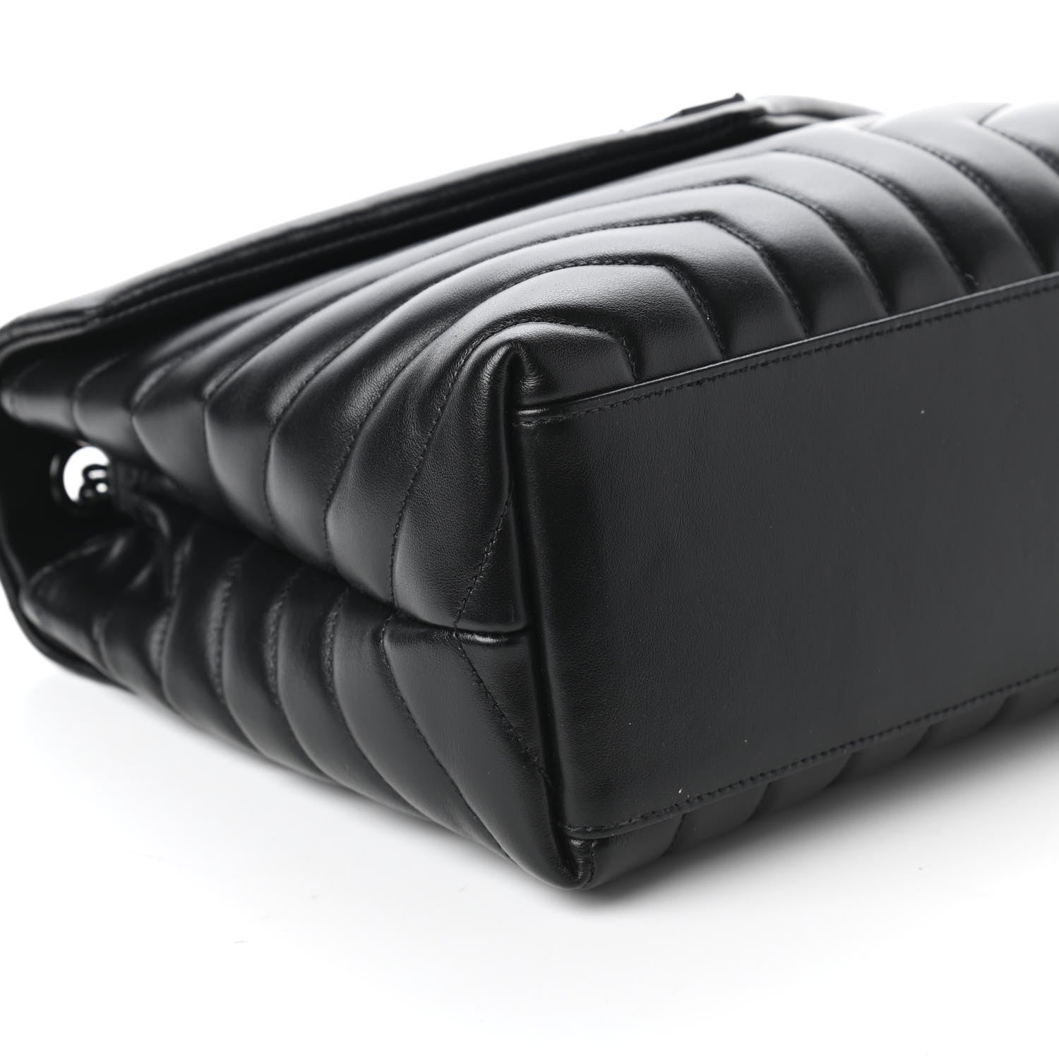 Saint Laurent Calfskin Y Quilted Monogram Medium Loulou Chain Satchel Black 6 of 10