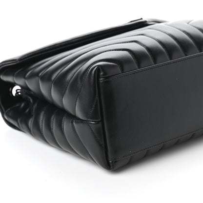 Saint Laurent Calfskin Y Quilted Monogram Medium Loulou Chain Satchel Black 6 of 10
