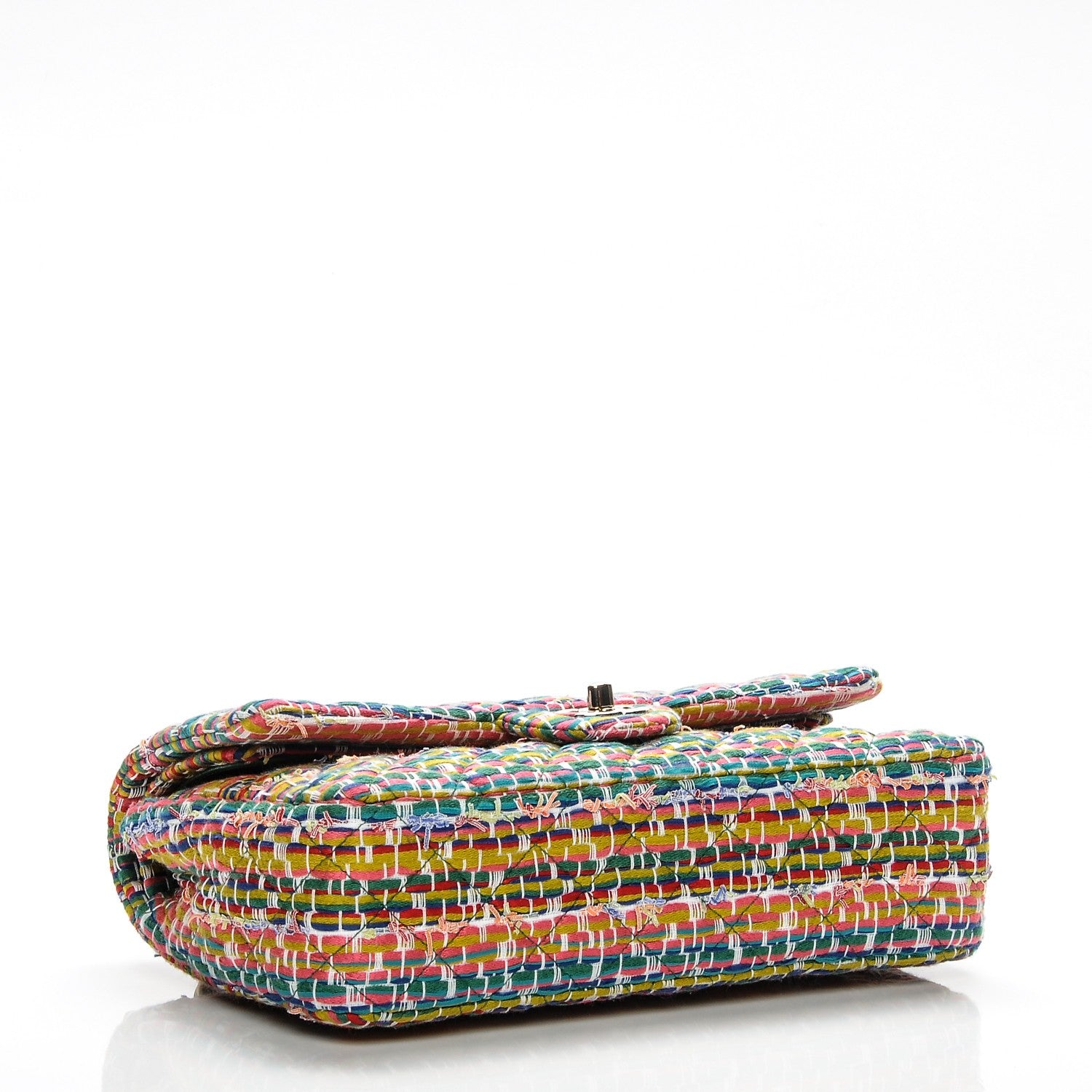 Chanel Tweed Quilted Medium Double Flap Multicolor 4 of 7