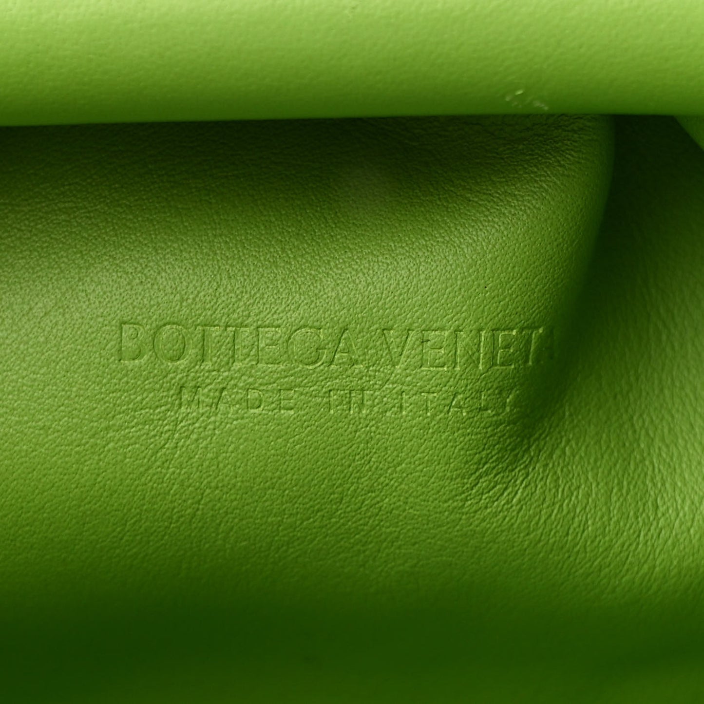 Butter Calfskin The Mini Pouch Acid Green