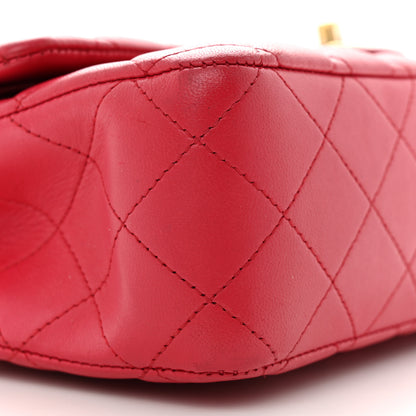 Chanel Lambskin Quilted Medium Double Flap Dark Pink 9 of 13
