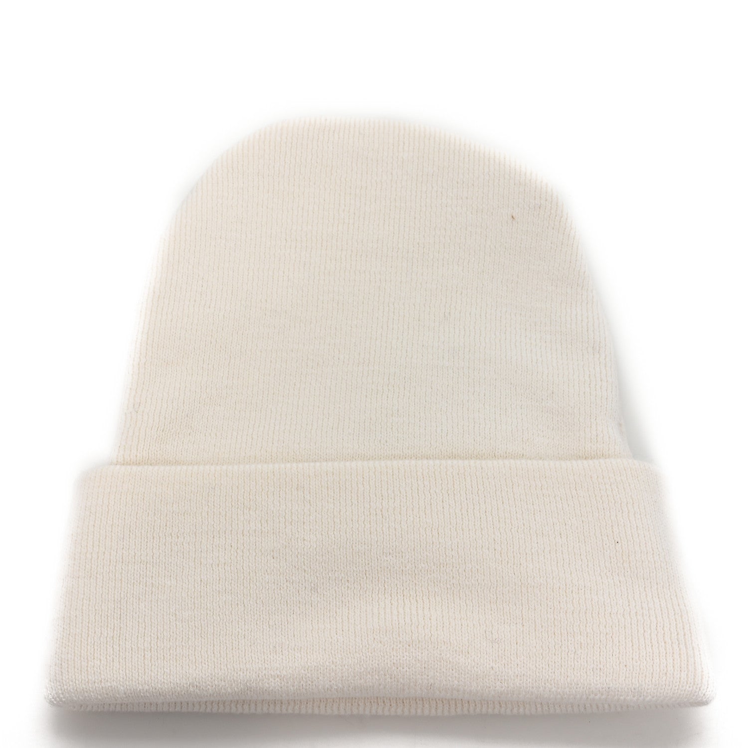 Gucci Wool Knit Logo Embroidered Beanie Hat M Ivory 3 of 5