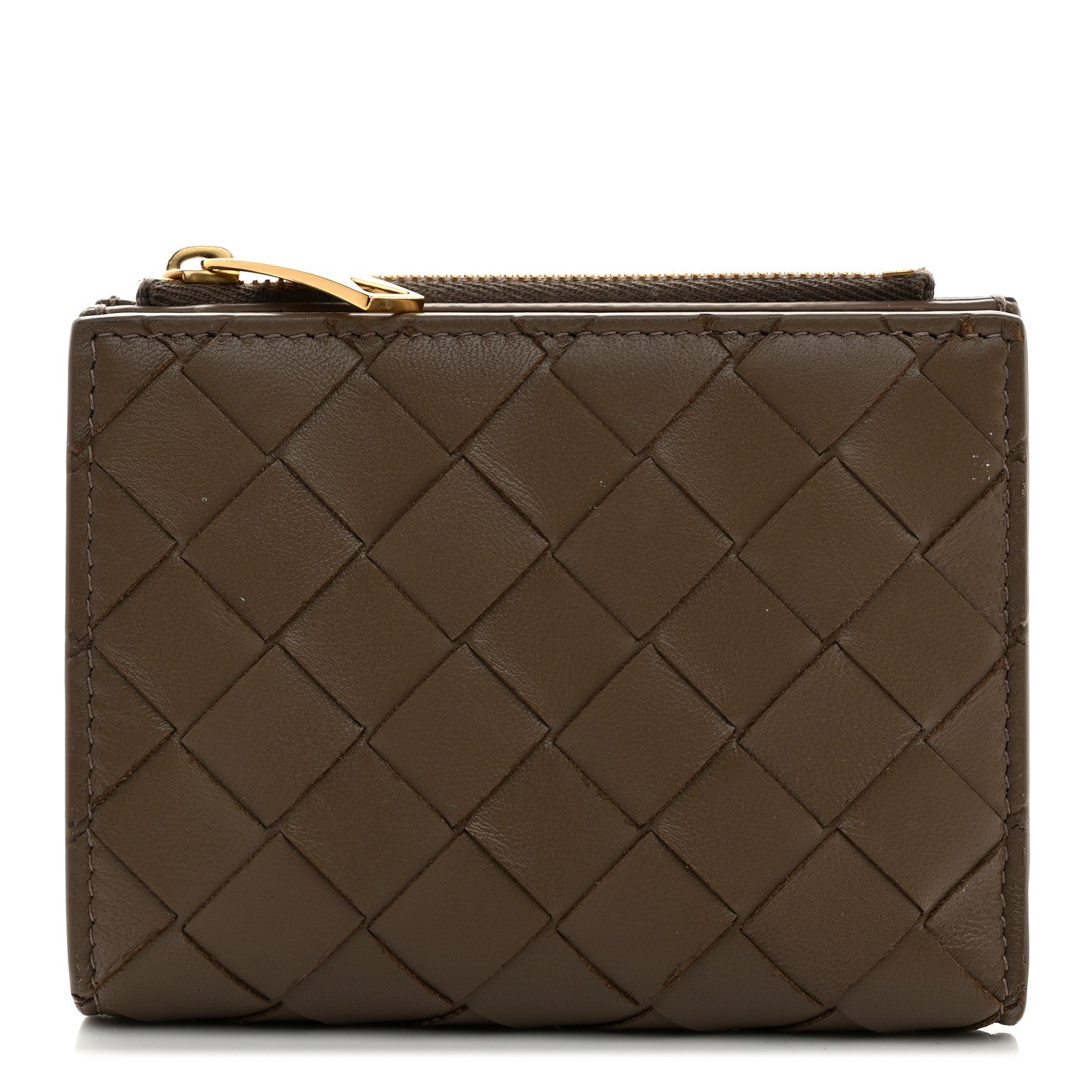 Bottega Veneta Nappa Intrecciato Bifold Zip Wallet Pinecone 1 of 7