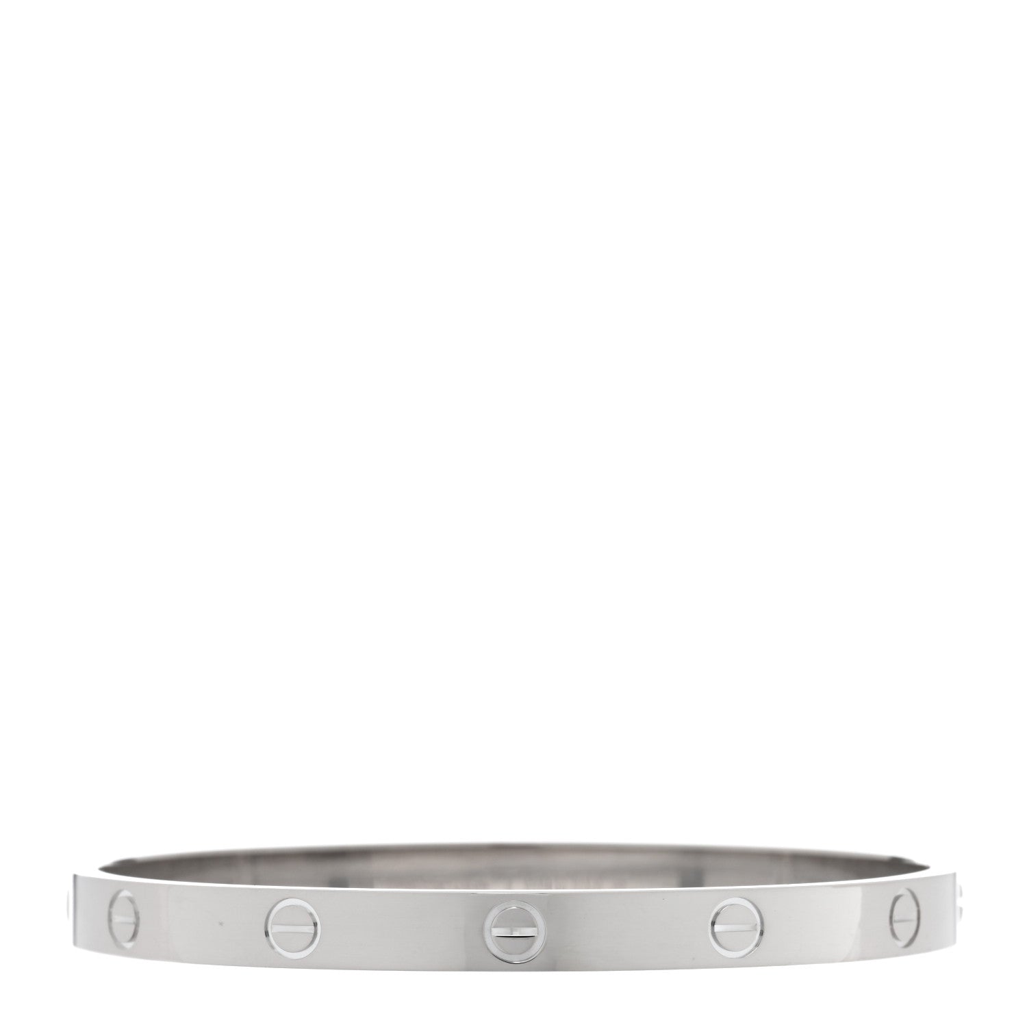 Cartier 18K White Gold LOVE Bracelet 19 2 of 8