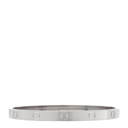 Cartier 18K White Gold LOVE Bracelet 19 2 of 8