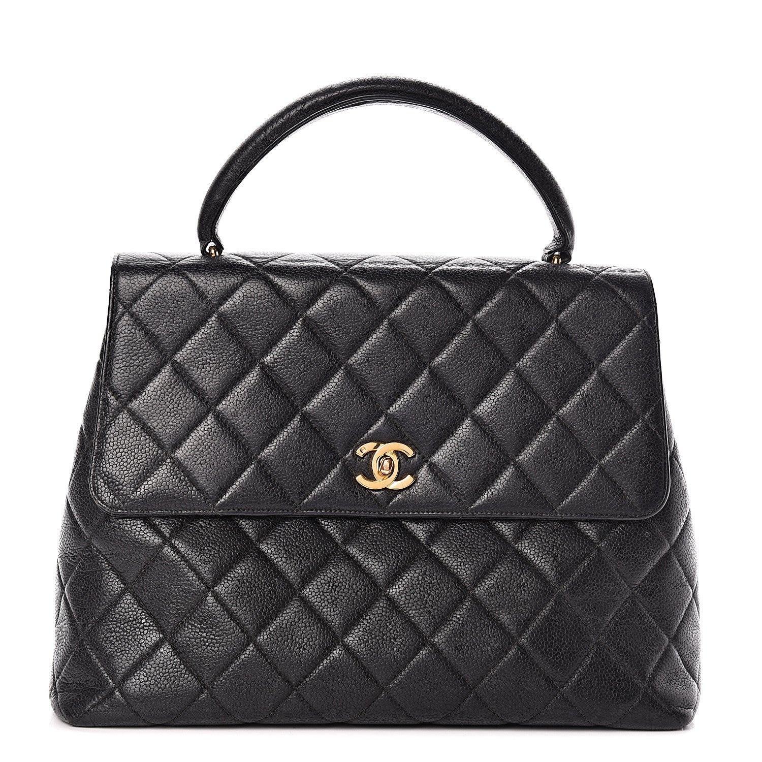 Chanel Caviar Quilted Jumbo Kelly Flap Black 1 of 11