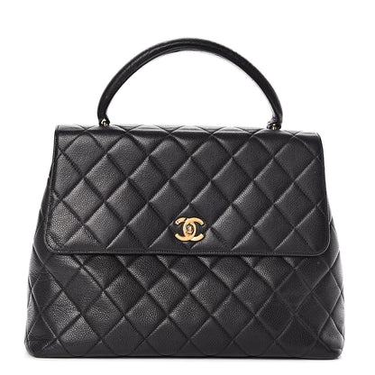 Chanel Caviar Quilted Jumbo Kelly Flap Black 1 of 11