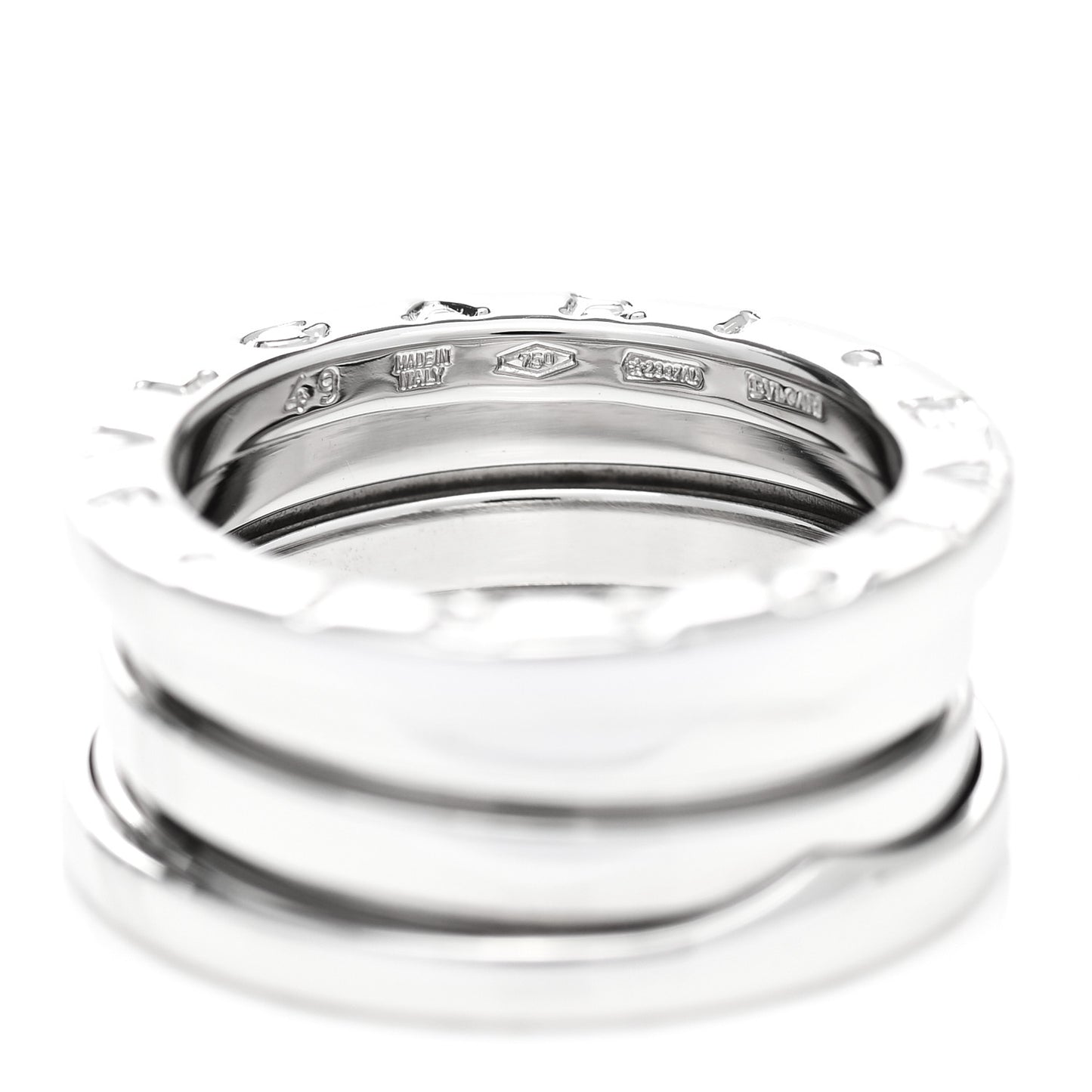 18K White Gold B.Zero1 Three-Band Ring 49 4.75