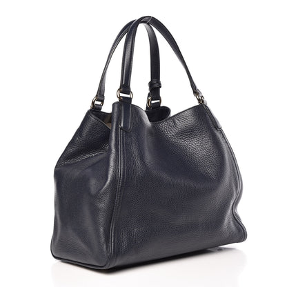 Gucci Pebbled Calfskin Medium Soho Shoulder Bag Blue 3 of 9