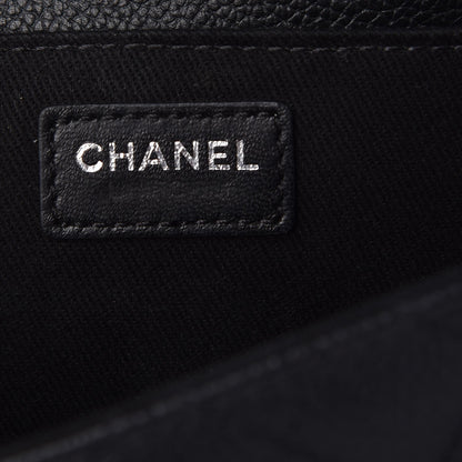 Chanel Grained Calfskin Quilted 2.55 Reissue Chain Belt Bag Clutch Black 7 of 8