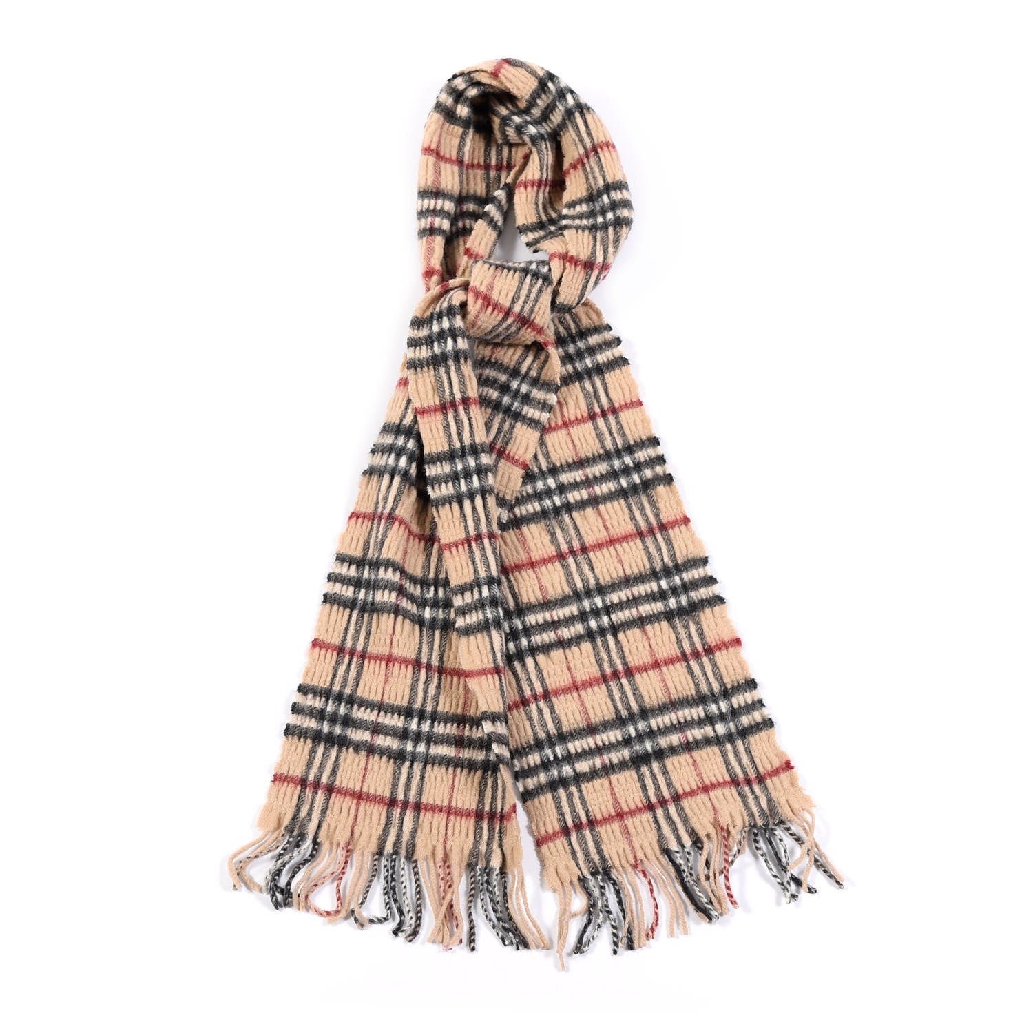 Burberry Cashmere Wool Vintage Check Scarf Camel 1 of 3