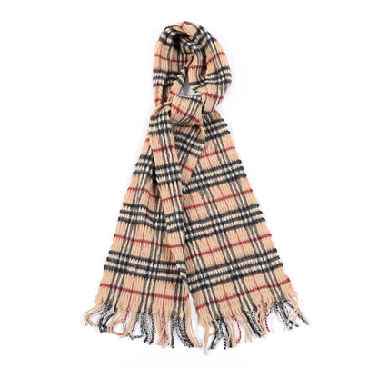 Burberry Cashmere Wool Vintage Check Scarf Camel 1 of 3