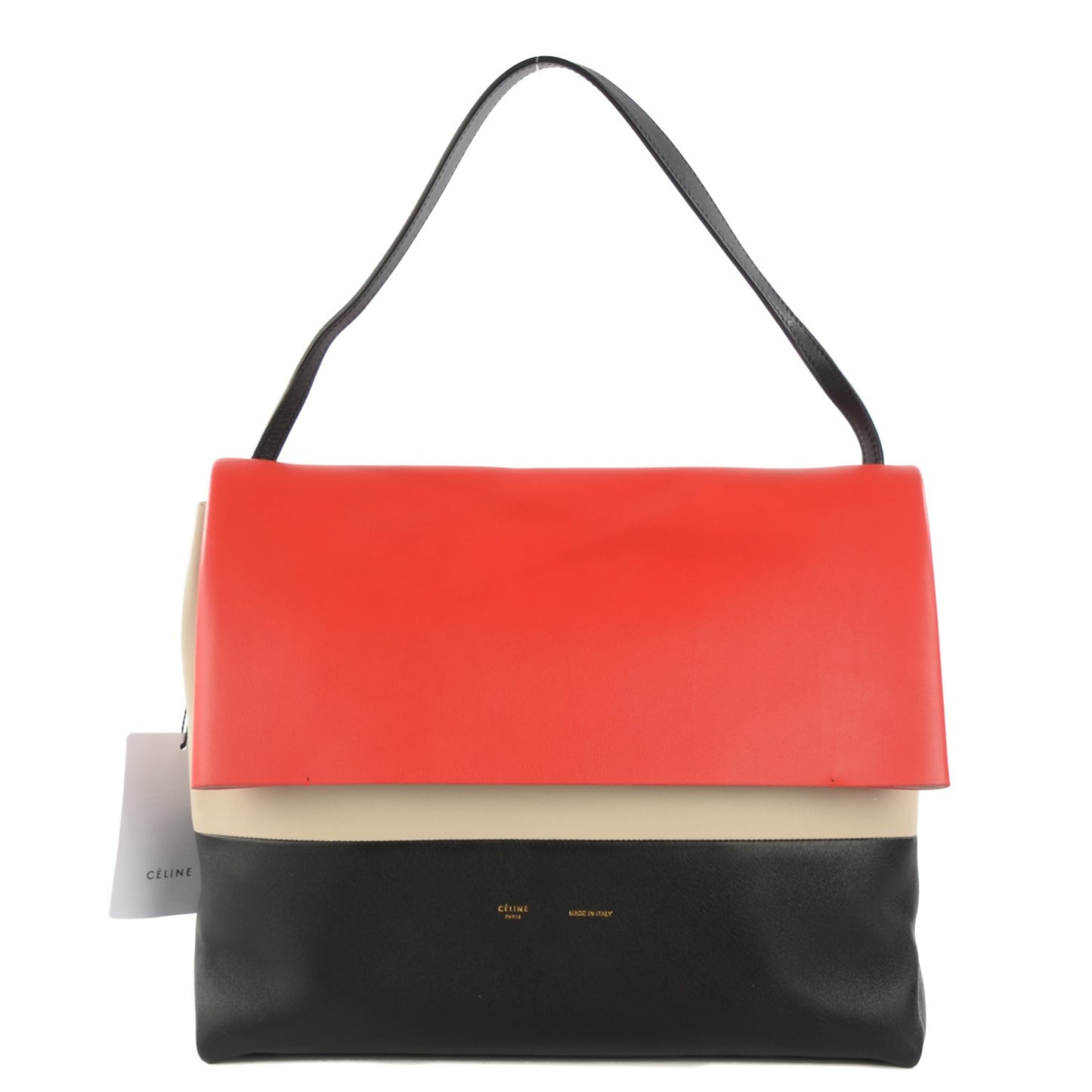 Calfskin All Soft Shoulder Bag Vermillion