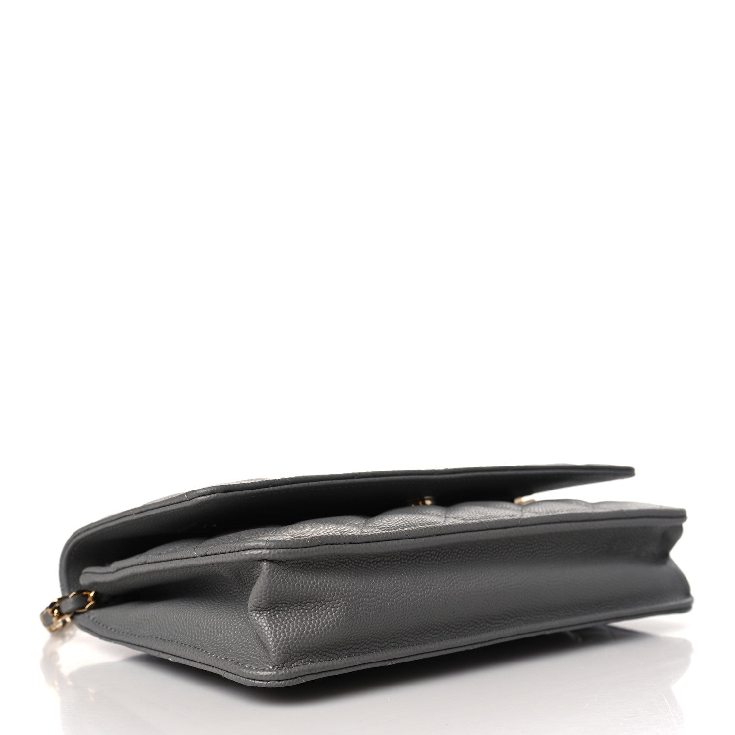 Chanel Caviar Quilted Wallet On Chain WOC Grey 4 of 11