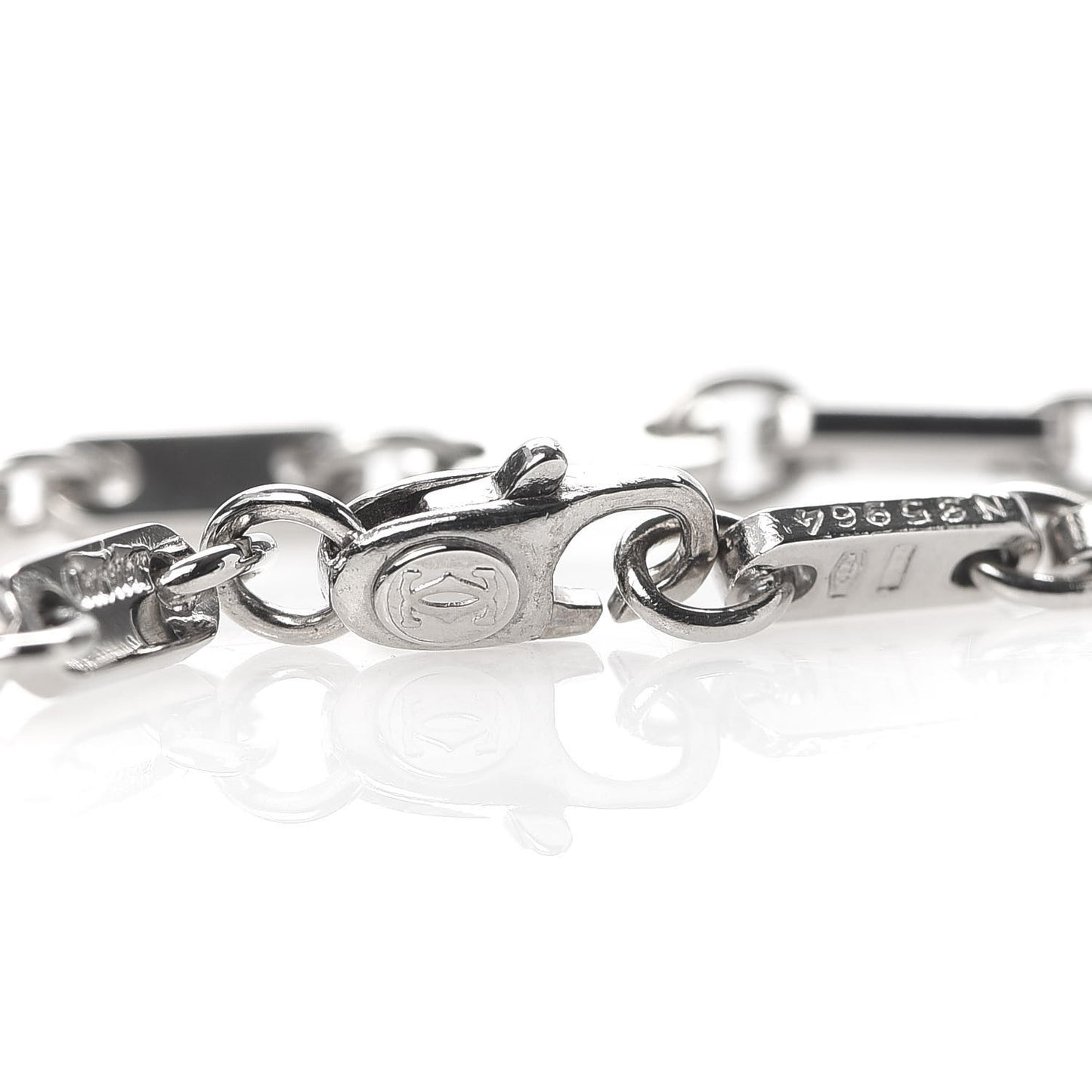 18K White Gold 3.5mm Fidelity Link Bracelet
