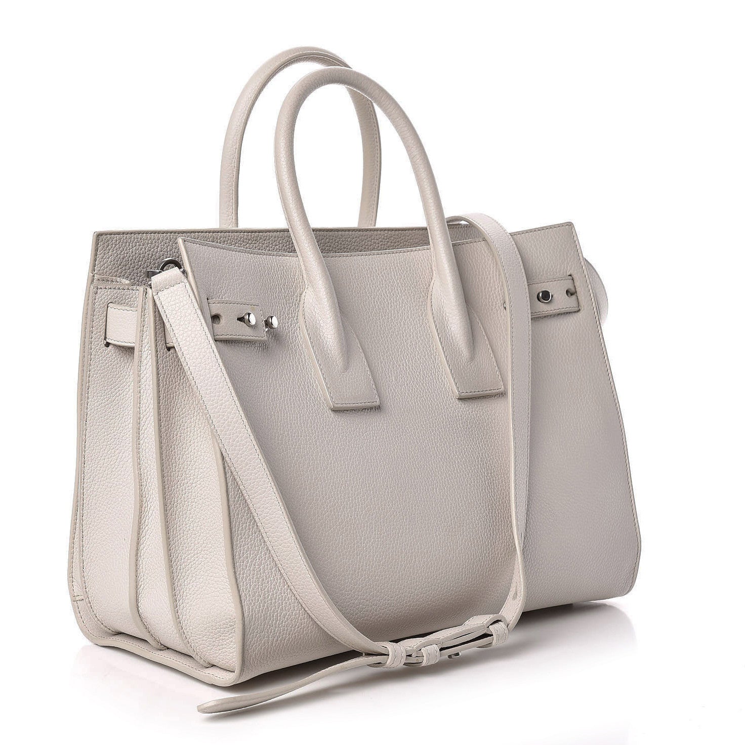 Saint Laurent Grained Calfskin Small Supple Sac De Jour Souris 4 of 13