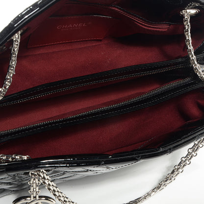 Chanel Patent Quilted Medium Just Mademoiselle Black 5 of 8