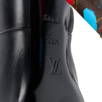 Louis Vuitton LV X YK Calfskin Monogram Silhouette Ankle Boots 39.5 Black 6 of 8