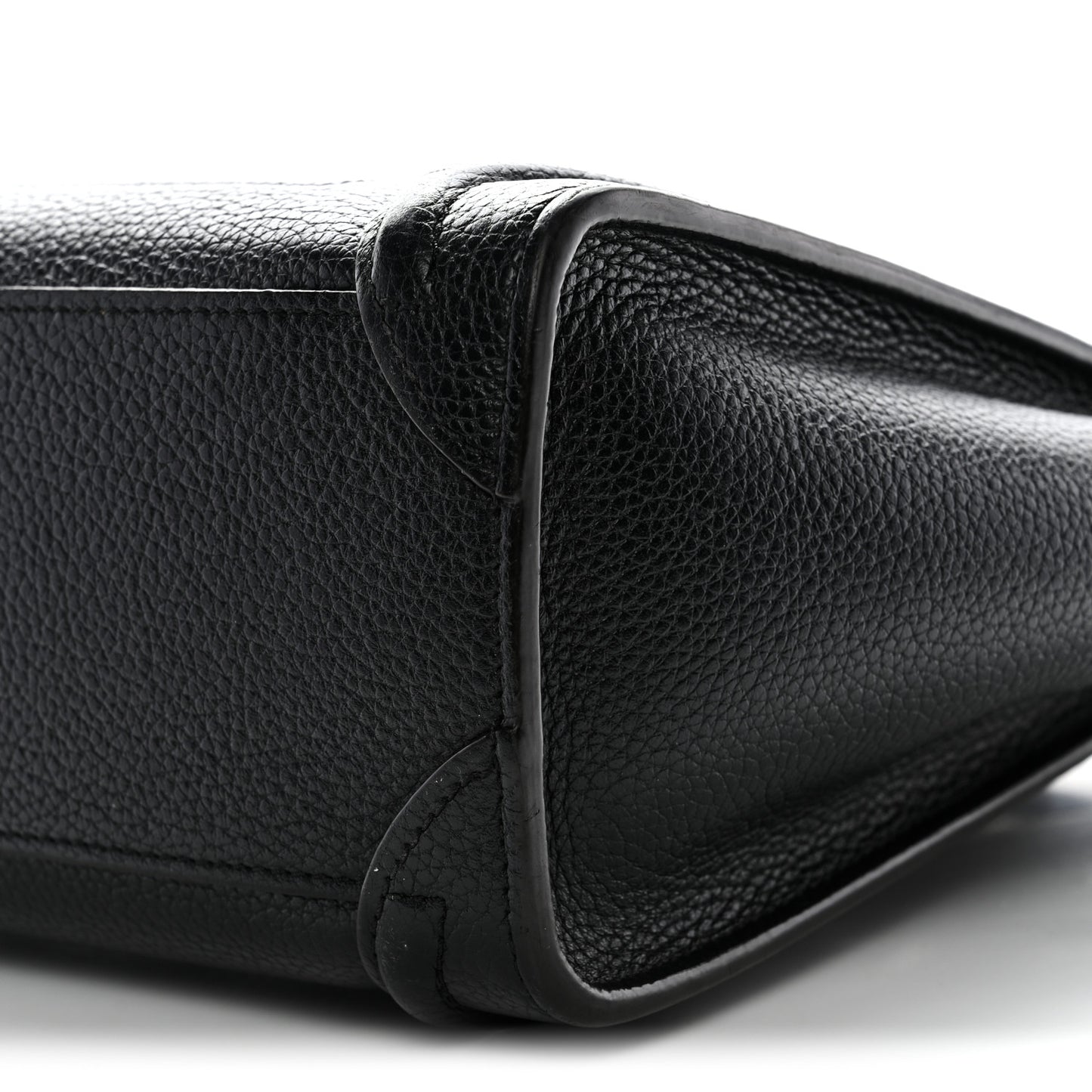 Drummed Calfskin Nano Luggage Black