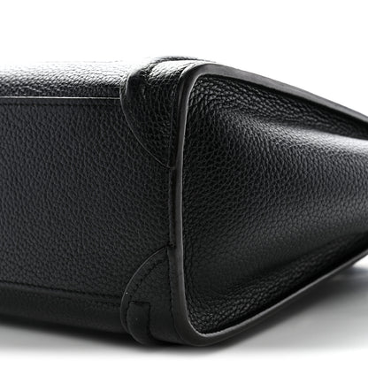Celine Drummed Calfskin Nano Luggage Black 9 of 13