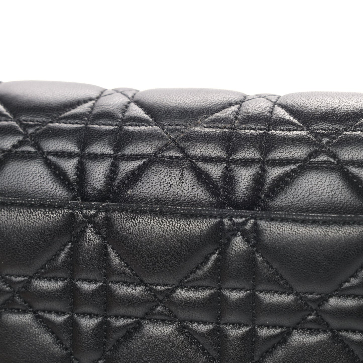Lambskin Cannage Miss Dior Promenade Pouch Black
