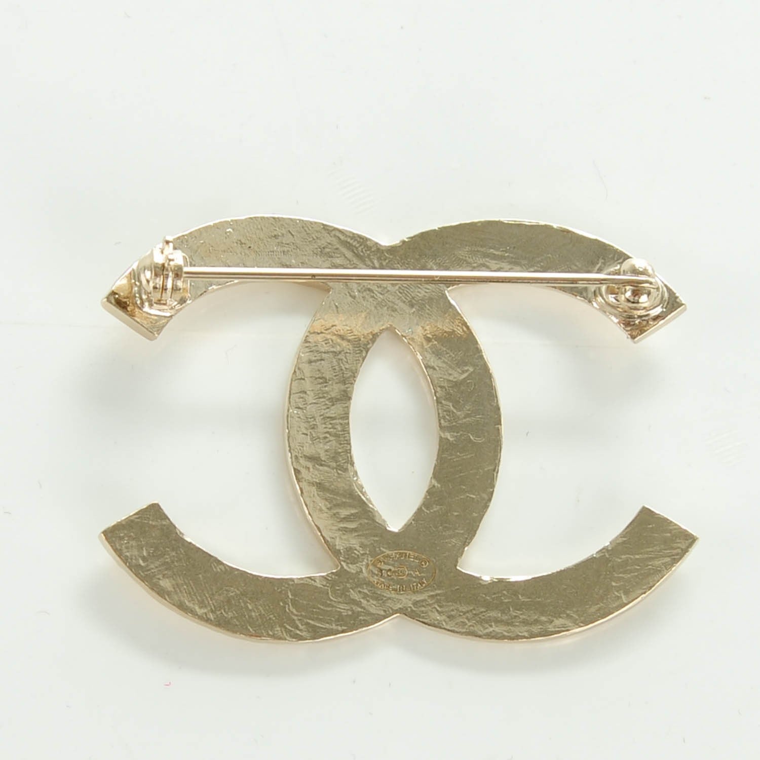 Chanel Quilted CC Brooch Light Gold 3 of 6