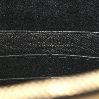 Saint Laurent Metallic Calfskin Matelasse Chevron Monogram Envelope Chain Wallet Antic Gold 7 of 14