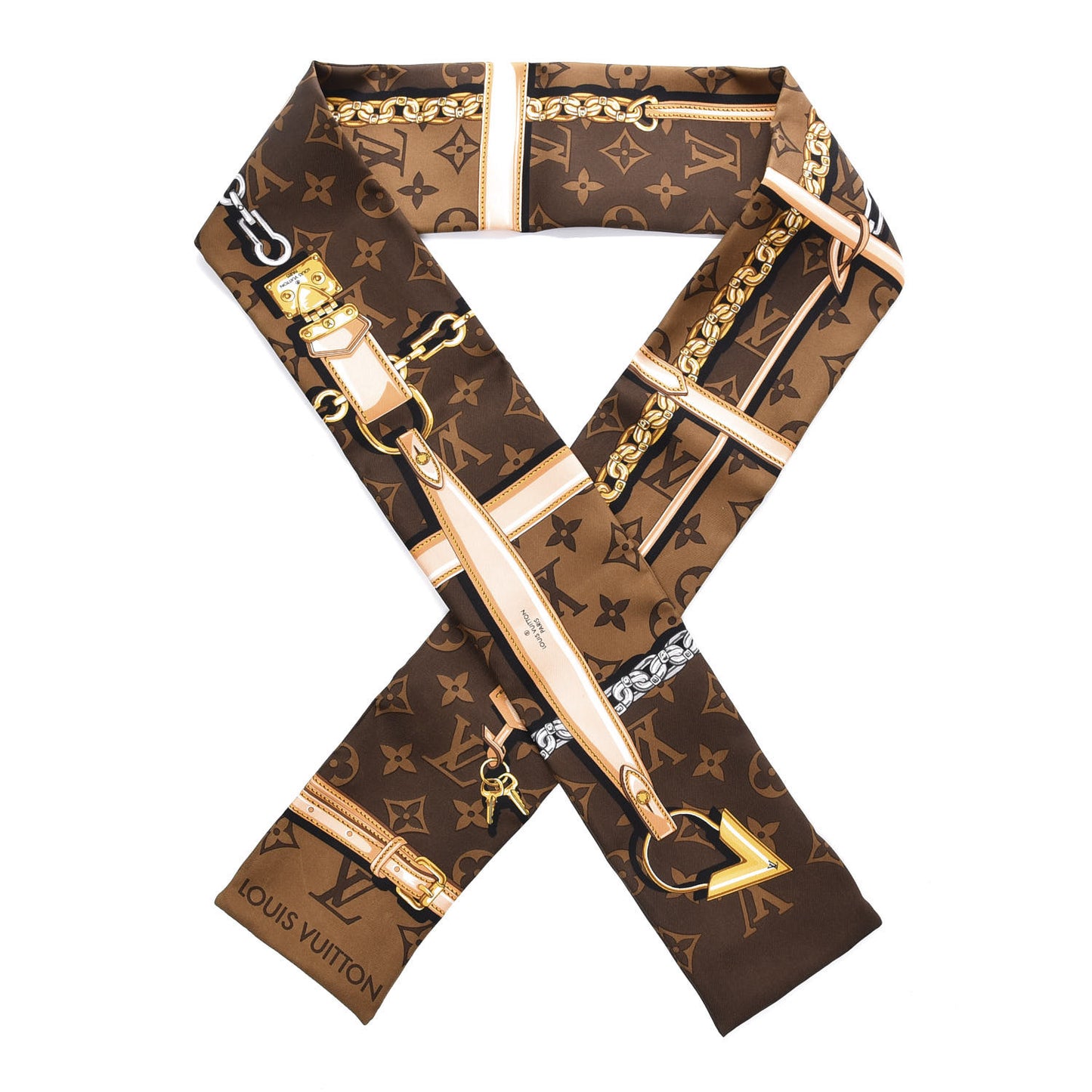 Silk Monogram Confidential Bandeau Brown