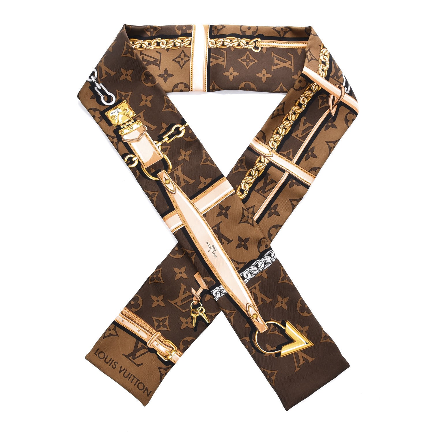 Louis Vuitton Silk Monogram Confidential Bandeau Brown 1 of 4