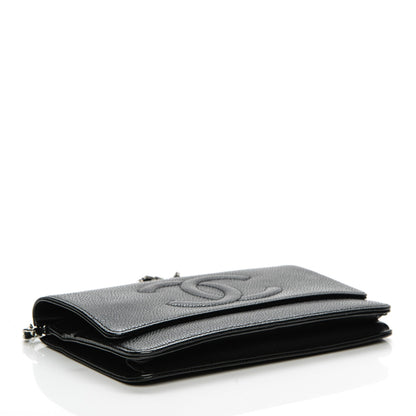 Chanel Caviar Timeless CC Wallet On Chain WOC Black 4 of 8
