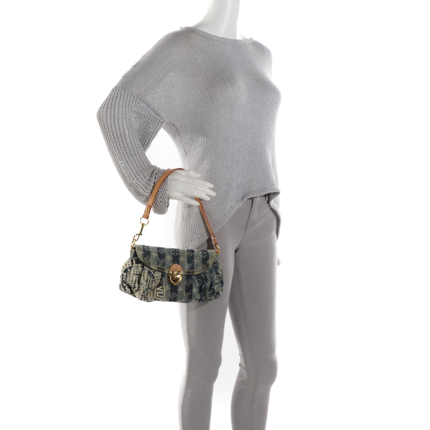 Louis Vuitton Denim Raye Mini Pleaty 2 of 9