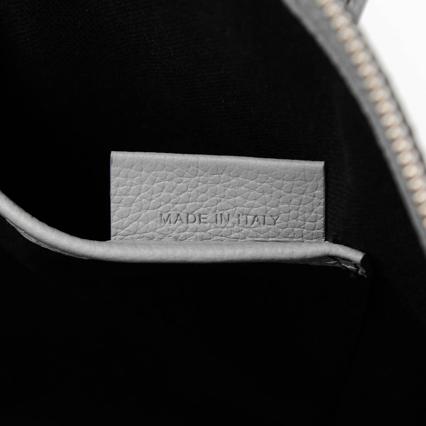 Grained Calfskin Legend Satchel Medium Grey Melange