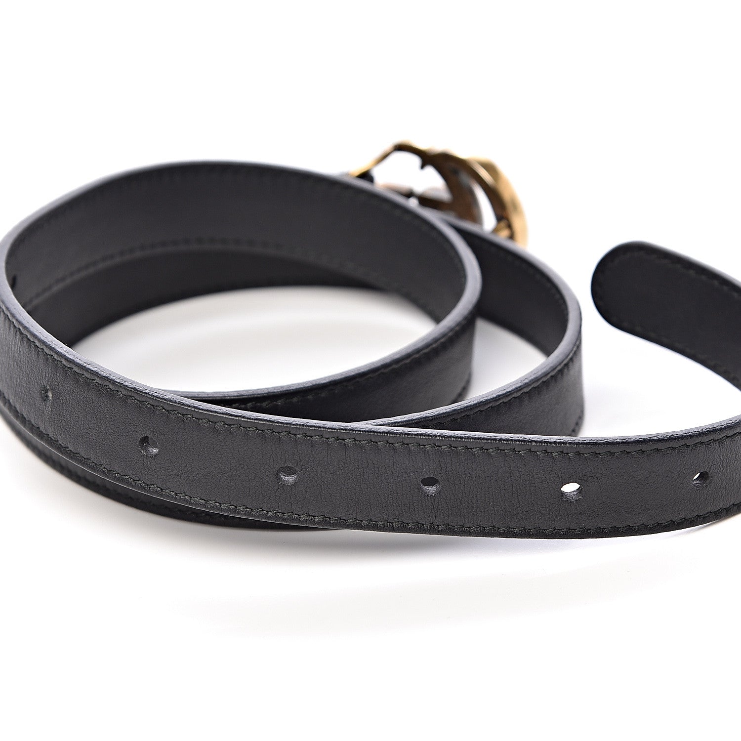 Gucci Calfskin Double G 20mm Belt 90 36 Black 4 of 6
