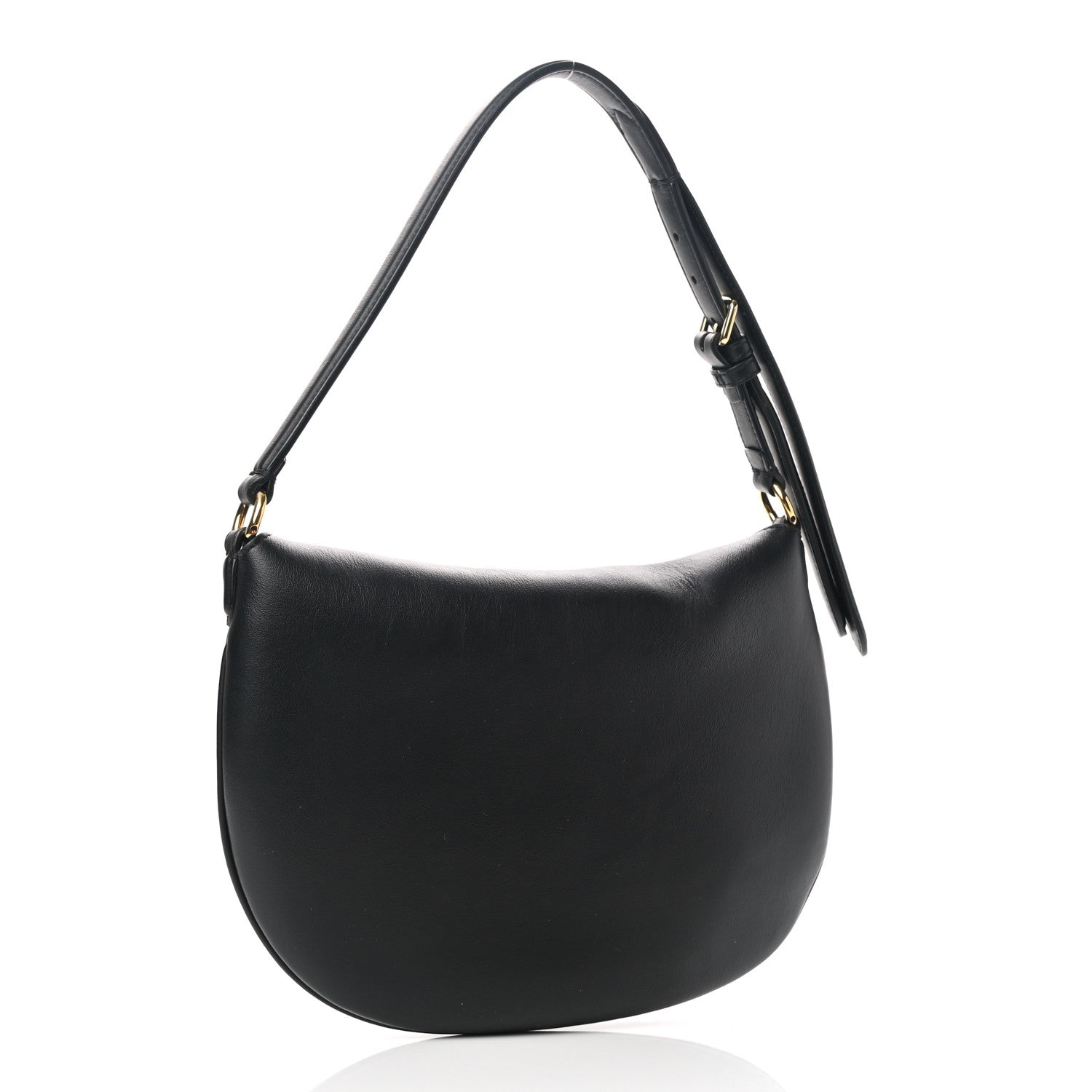 Fendi Vitello Grace Suede Small Croissant Hobo Black 3 of 10
