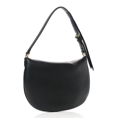 Fendi Vitello Grace Suede Small Croissant Hobo Black 3 of 10